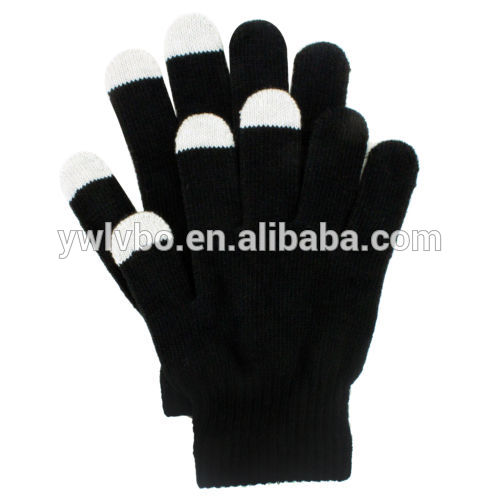 ニット手袋を供給するyouch冬タッチタッチスクリーングローブインプリントロゴと--- ホットな推進項目-アクリル手袋、ミトン問屋・仕入れ・卸・卸売り