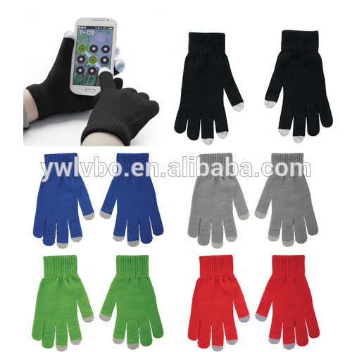 指先を供給するyouch赤色三編み手袋のためのタッチスクリーンスマートフォン--- トップトップセラー-アクリル手袋、ミトン問屋・仕入れ・卸・卸売り