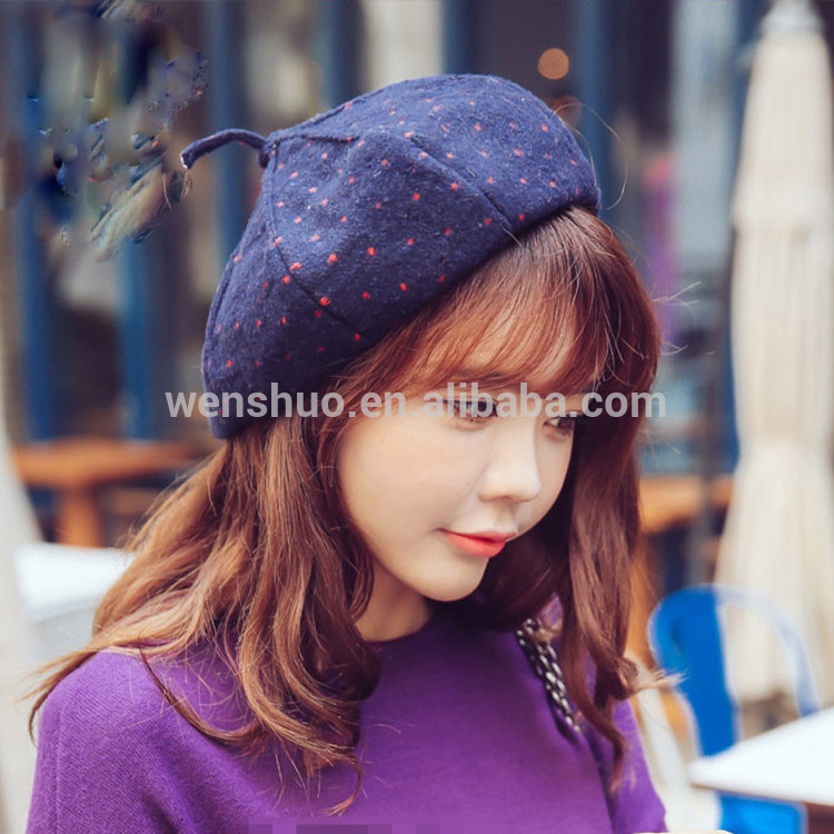 ファッション女性ヴィンテージブリティッシュスタイル2015ウールのベレー帽-ベレー帽問屋・仕入れ・卸・卸売り