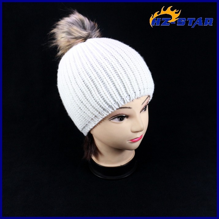 カスタム少女のファッションhzm-135540132015ベストフォックスラビットファーボール女性のニットの冬帽子-ベレー帽問屋・仕入れ・卸・卸売り