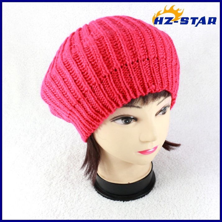 新しいパターンhzm-12230011素敵なカラフルなアクリル100％美しいかなりフレンチファッションかわいいベレー帽卸売子供の帽子-ベレー帽問屋・仕入れ・卸・卸売り