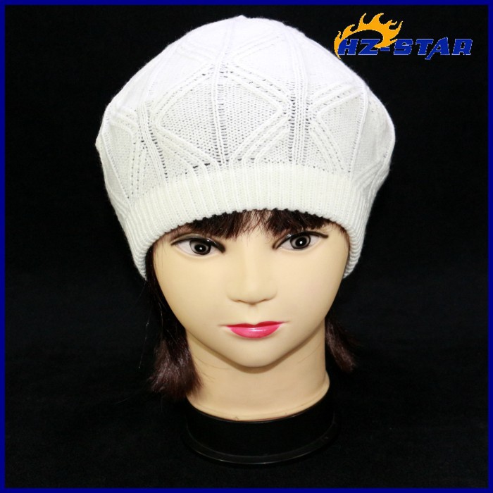 ピンクのかわいいhzm-14111015女性韓国の冬のファッション安い快適なパターン茶色男の手の子どもたちは、 ニットベレー帽を種類-ベレー帽問屋・仕入れ・卸・卸売り