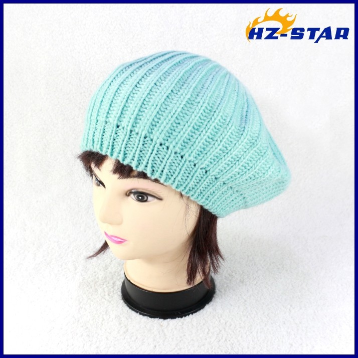 新しいパターンhzm-12230015素敵なカラフルなアクリル100％かわいい素敵な最新スタイルの子供の冬のベレー帽中国のファッションビーニー-ベレー帽問屋・仕入れ・卸・卸売り