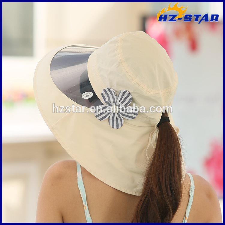 HZM-16141003ファッショナブルな夏のビーチpvc太陽保護バイザー帽子用レディース-バイザー問屋・仕入れ・卸・卸売り