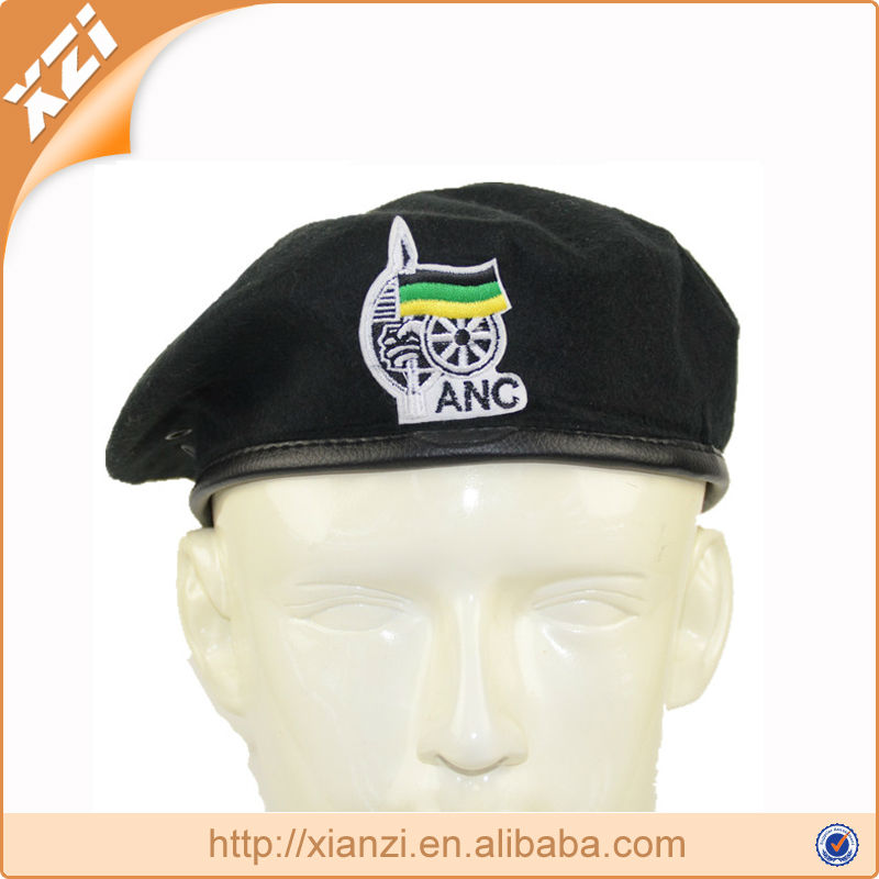 高品質のポリエステル黒の刺繍軍のベレー帽-その他帽子、キャップ問屋・仕入れ・卸・卸売り