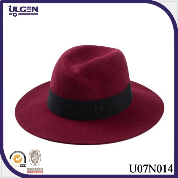 新製品メンズファッション帽子レディース広いつばのフェドーラ帽ウールは帽子の男性-ソフト帽の帽子問屋・仕入れ・卸・卸売り