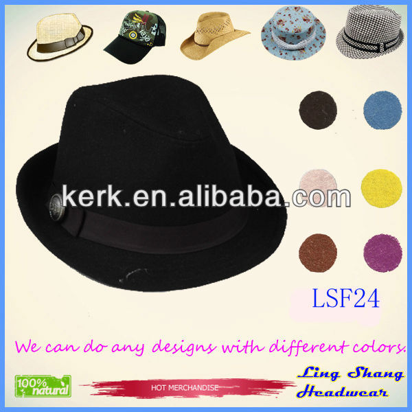 フェドーラ2013直接工場価格のファブリックの帽子販売のための涼しいバケツ帽子、 lsf24-ソフト帽の帽子問屋・仕入れ・卸・卸売り