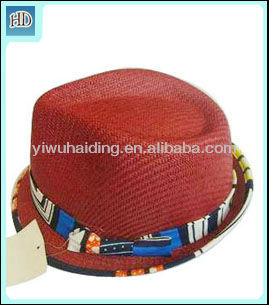 フェルト帽赤とフェドーラ帽バンド安い卸売義烏-ソフト帽の帽子問屋・仕入れ・卸・卸売り