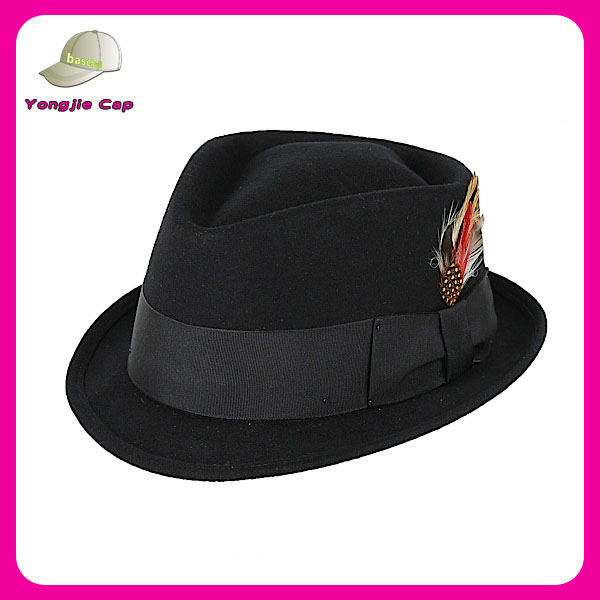 競争力のあるブランドのoemけちなつばのフェドーラ帽子-ソフト帽の帽子問屋・仕入れ・卸・卸売り