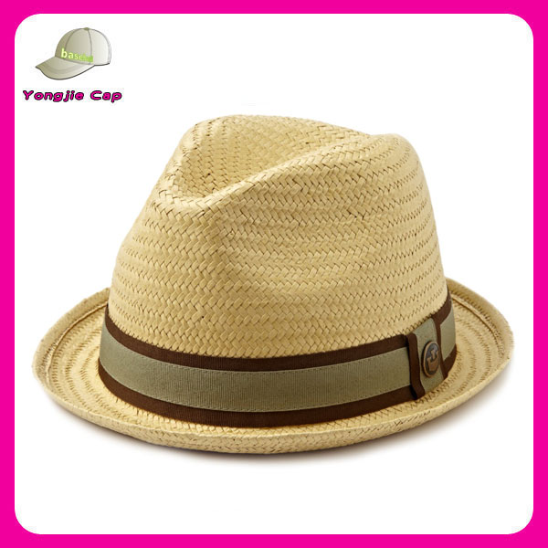 販売デザイナー熱い販売のためのわらフェドーラ帽-ソフト帽の帽子問屋・仕入れ・卸・卸売り