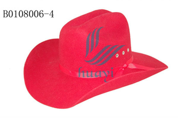 子供ウールフェルト赤カウボーイ帽子卸売-ソフト帽の帽子問屋・仕入れ・卸・卸売り