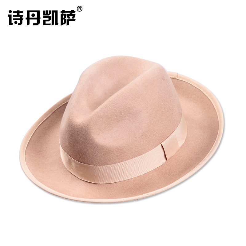 広いつばのfedora帽子中国卸売冬ウールフェルト男性女性のfedora帽子-ソフト帽の帽子問屋・仕入れ・卸・卸売り
