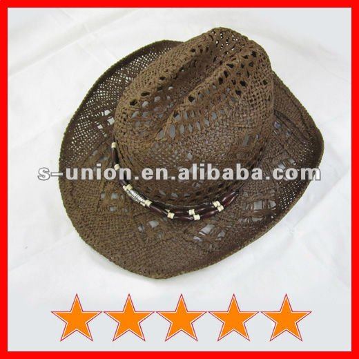 良い品質の平野ブラウンカウボーイの帽子( su- sh3465)-カウボーイ帽子問屋・仕入れ・卸・卸売り