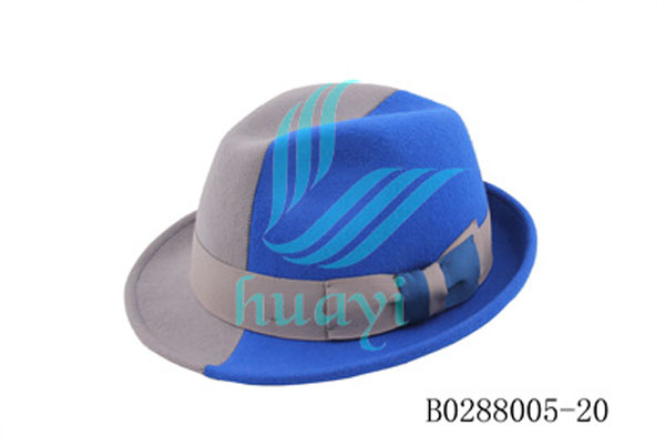 キャラクター男性のウールフェルトfedoraの帽子で二色販売-ソフト帽の帽子問屋・仕入れ・卸・卸売り