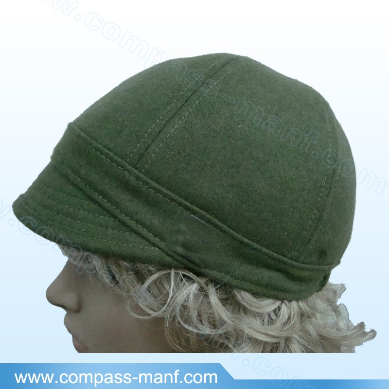 固体グリーンカラーレディースウールフェドーラ帽-ソフト帽の帽子問屋・仕入れ・卸・卸売り