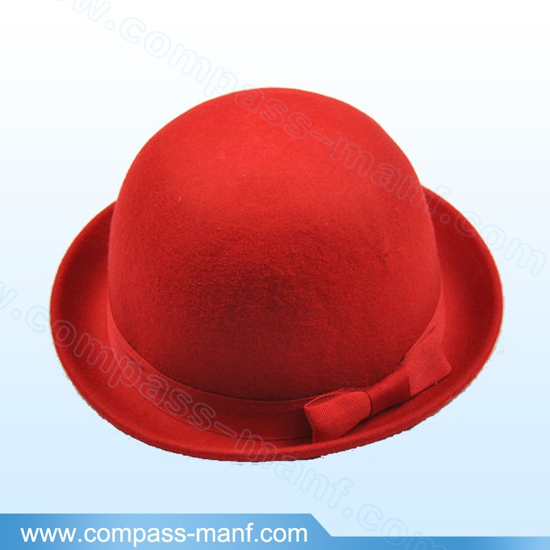 新年赤2015女性のウールフェルト帽帽子-ソフト帽の帽子問屋・仕入れ・卸・卸売り