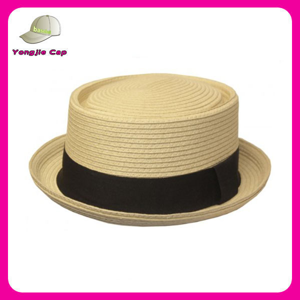 創造的なスタイルフラットトップカスタムフェドーラ帽-ソフト帽の帽子問屋・仕入れ・卸・卸売り