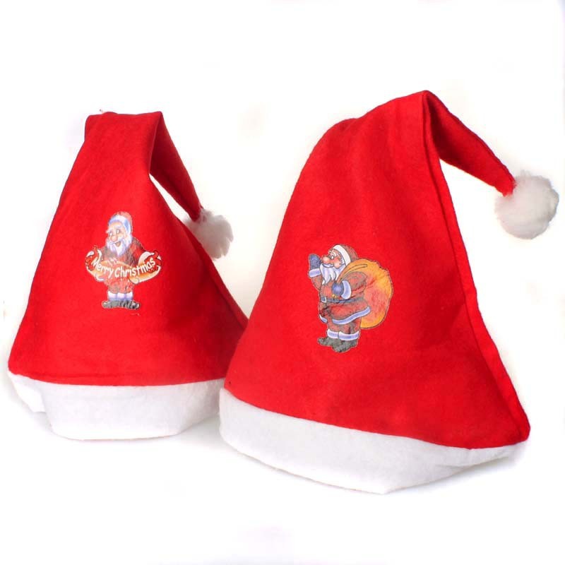 カスタム印刷されたクリスマスサンタクロース帽子-ベビーハット＆キャップ問屋・仕入れ・卸・卸売り