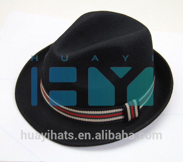 100％羊毛フェルトフェドーラ帽子メンズ帽子冬の帽子-ソフト帽の帽子問屋・仕入れ・卸・卸売り