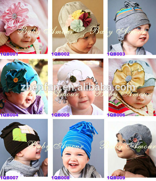 素敵なフラワー手赤ちゃん帽子ニット-ベビーハット＆キャップ問屋・仕入れ・卸・卸売り