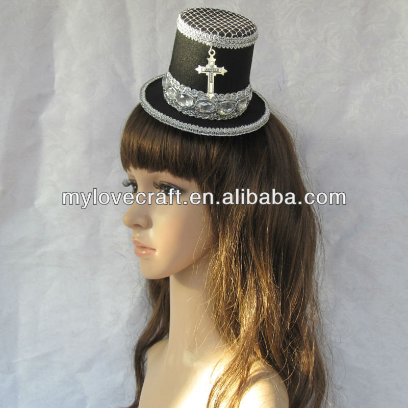 myloveクロスミニシルクハット卸売工芸クラフトmlgm003非常に美しいの帽子ピン-パーティーハット問屋・仕入れ・卸・卸売り