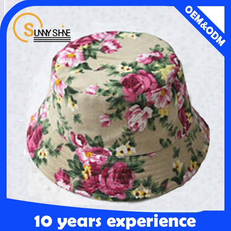 日当たりの良い輝きの綿の花のバケツの帽子卸売-バケツハット問屋・仕入れ・卸・卸売り