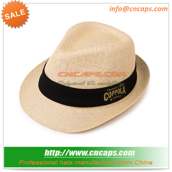 印刷されたロゴ付き紙麦わら帽子昇進のための-麦わら帽子問屋・仕入れ・卸・卸売り