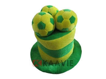 カスタムサッカーフットボール帽子キャップ新しい3ボールのぬいぐるみ-パーティーハット問屋・仕入れ・卸・卸売り
