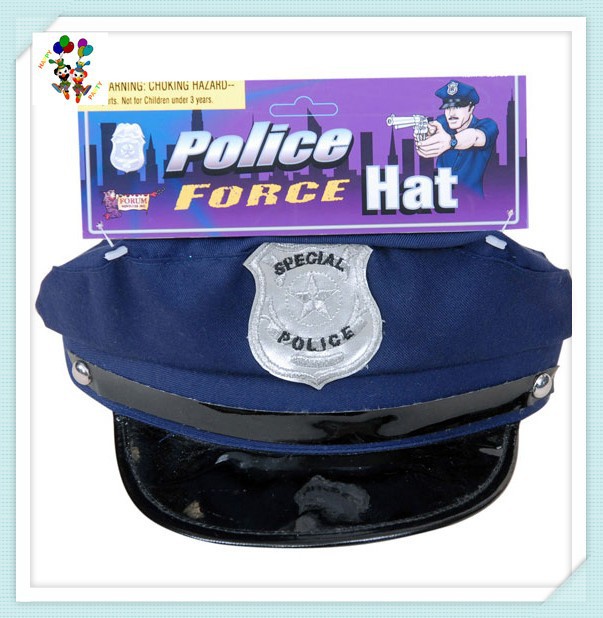 ノベルティ帽子パーティー衣装警察警官警官hpc-0214プラスチックとプラスチック製のバックル-パーティーハット問屋・仕入れ・卸・卸売り