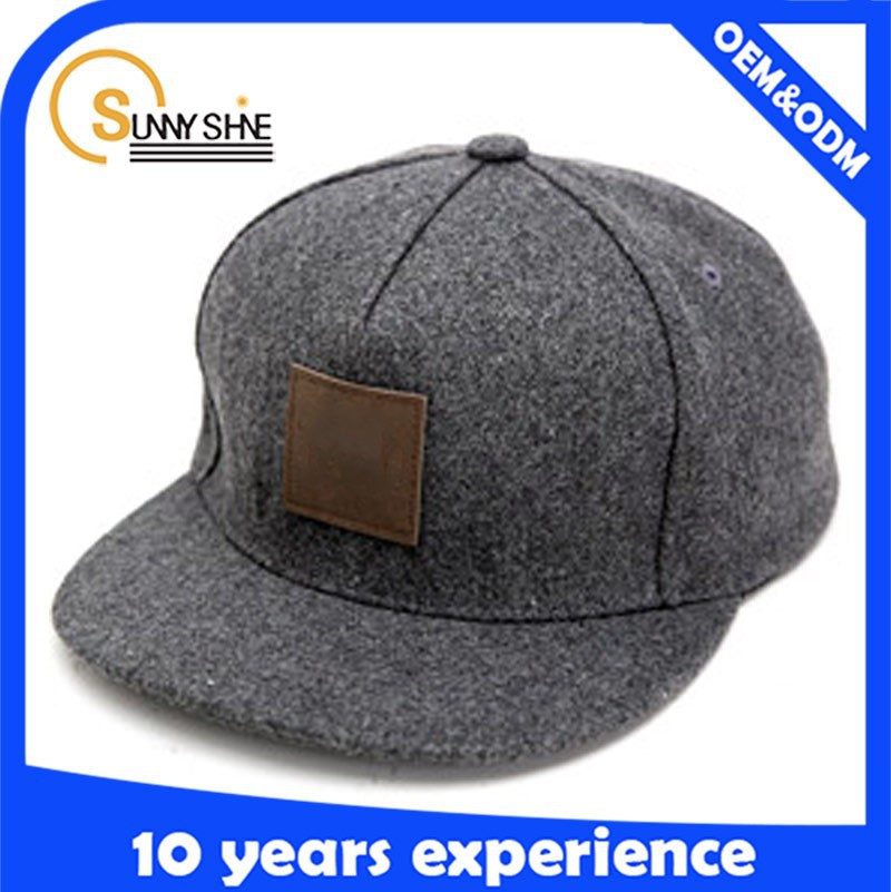 の男性迷彩柄スナップバック帽子広いつば100％ウールの帽子を感じた-スポーツキャップ問屋・仕入れ・卸・卸売り