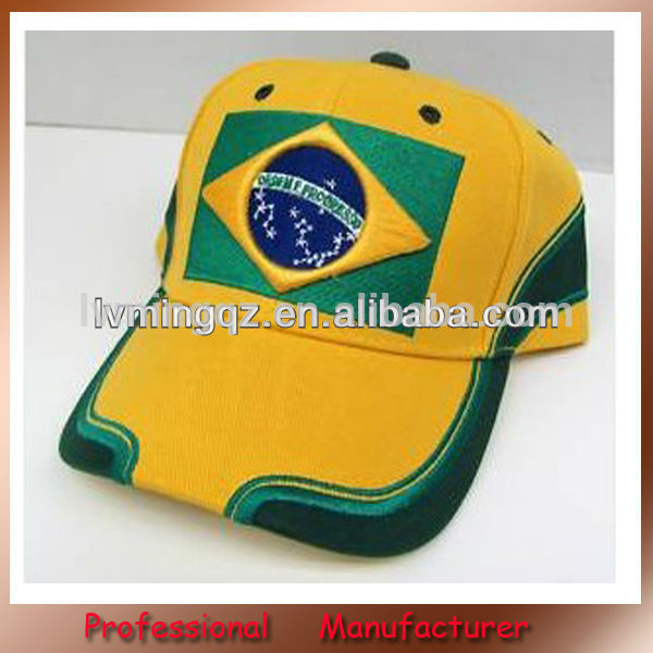 カスタムは、 ヘッドが、 ブラジル印刷キャップ、 耐久性のあるサッカーのチームの帽子-スポーツキャップ問屋・仕入れ・卸・卸売り