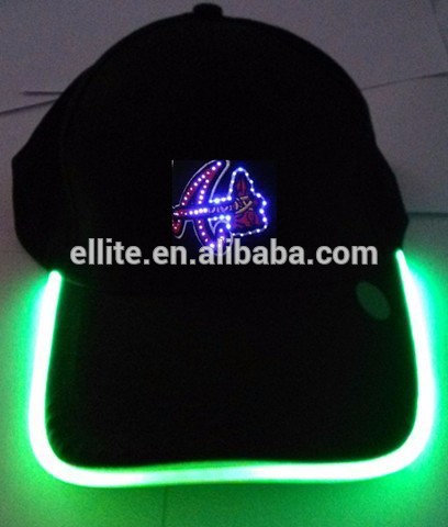 プロモーション点滅マルチカラー超高輝度led照明のロゴ刺繍野球帽-スポーツキャップ問屋・仕入れ・卸・卸売り