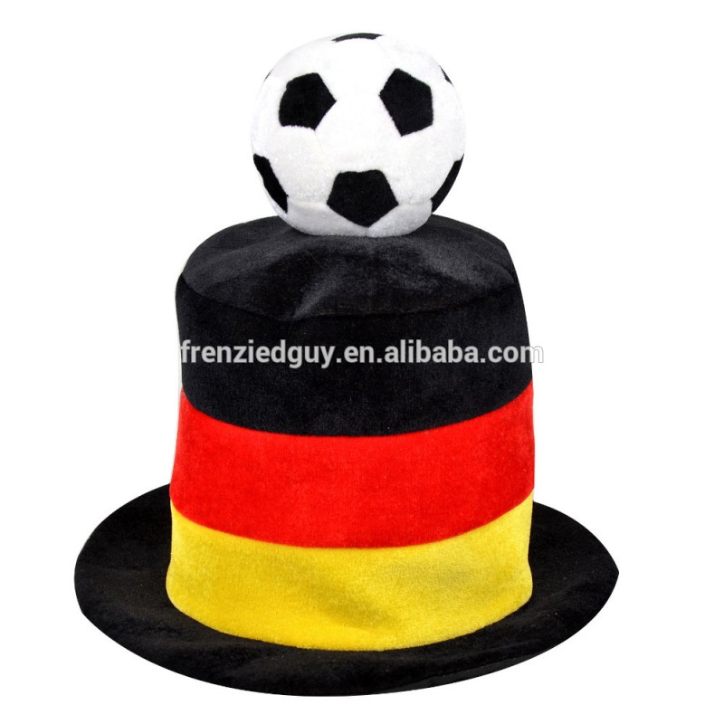 Germnayサッカーファントップフェルトドイツ帽子でボール-パーティーハット問屋・仕入れ・卸・卸売り