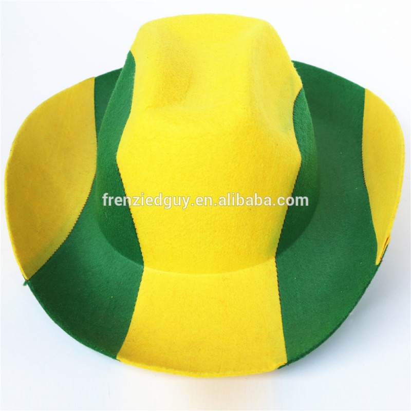 安いカウボーイパーティーブラジル旗ファン帽子-パーティーハット問屋・仕入れ・卸・卸売り