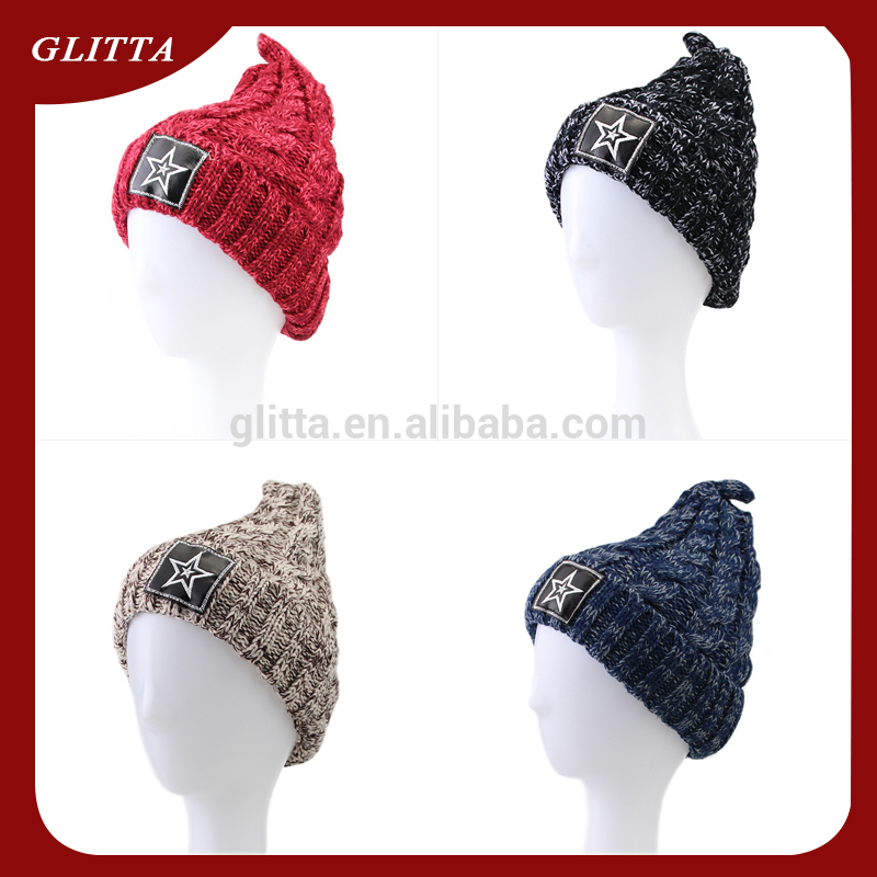 Glitta熱い販売高品質新しい スタイル安い ニット帽子、冬の帽子、 アクリル冬帽子gh002-問屋・仕入れ・卸・卸売り