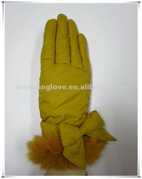 女性のファッションの毛皮の手袋防水手袋毛皮手袋-フェザーグローブ、ミトン問屋・仕入れ・卸・卸売り