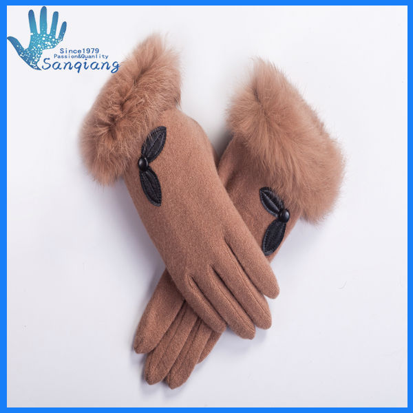 レディースファッション冬暖かいウール必需品作業手袋-ナイロン手袋、ミトン問屋・仕入れ・卸・卸売り