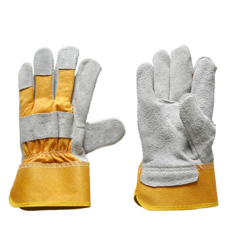 溶接機牛革労働厚い耐熱革手袋-ナイロン手袋、ミトン問屋・仕入れ・卸・卸売り