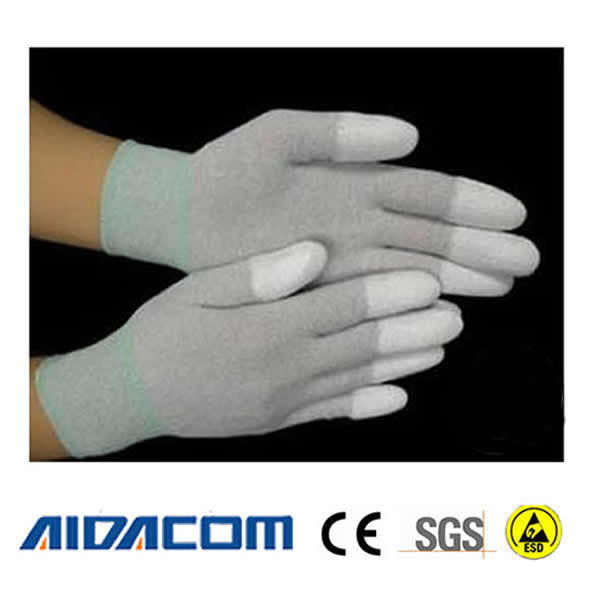 クリーンルームesd帯電防止トップナイロンコーティングされた手袋-ナイロン手袋、ミトン問屋・仕入れ・卸・卸売り