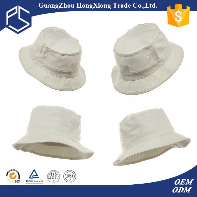 人気の卸売ファブリックブランク適当な白い綿のバケツの帽子-バケツハット問屋・仕入れ・卸・卸売り