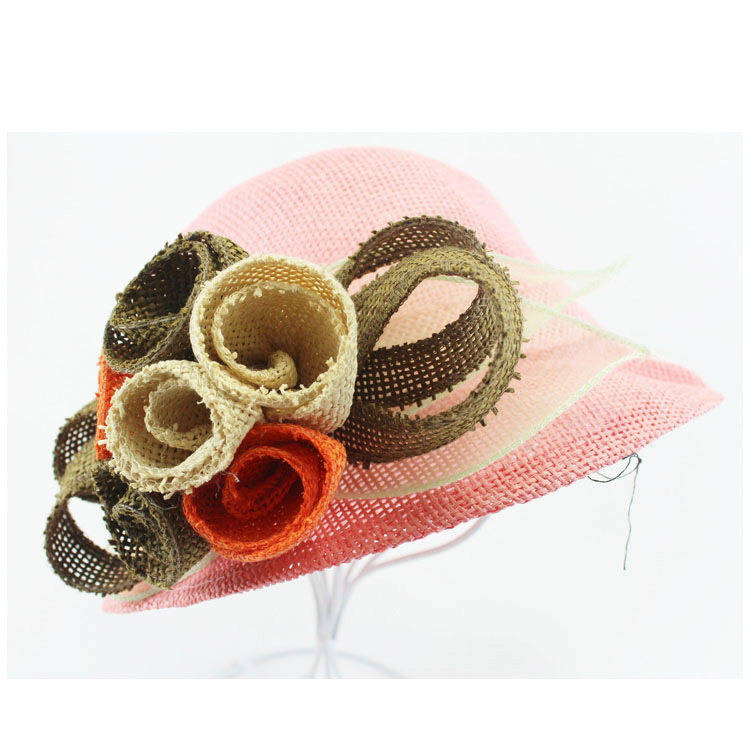 レディカラフルな花紙わら帽子新しいファッション太陽のビーチハット-麦わら帽子問屋・仕入れ・卸・卸売り