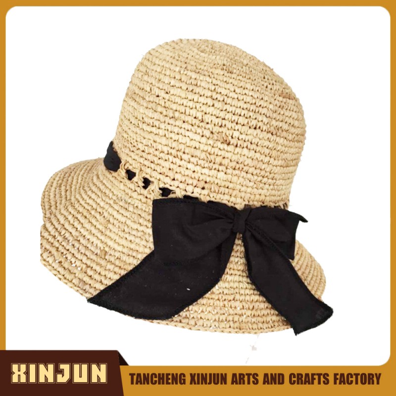 2016夏のファッションデザイン女性麦藁帽子混合色ストライプビーチ夏太陽の帽子-麦わら帽子問屋・仕入れ・卸・卸売り