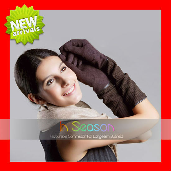 2013ファッション手袋羊ウール手袋冬の長い手袋-ウール手袋、ミトン問屋・仕入れ・卸・卸売り