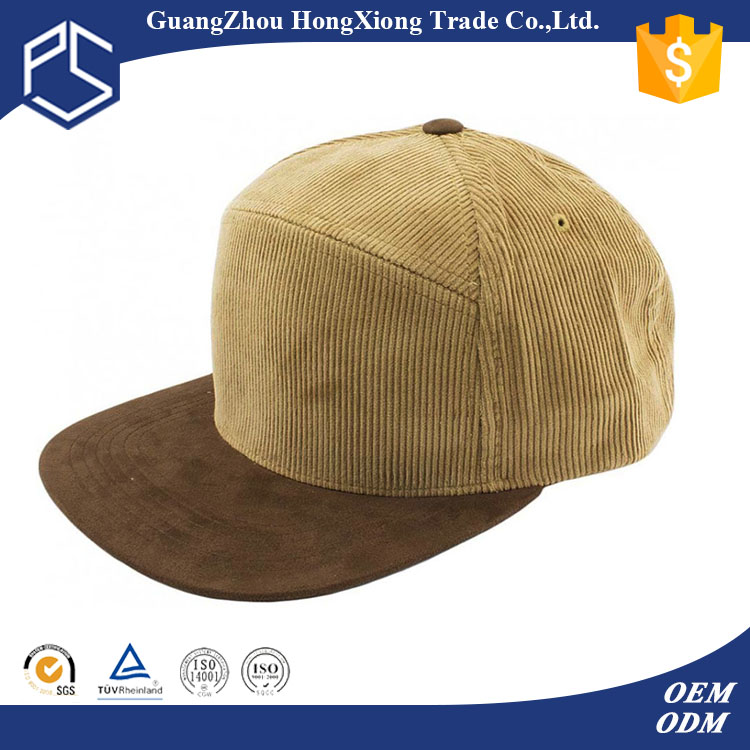 高品質の卸売中国空白スナップバック帽子つばを持つスエードコーデュロイ-スポーツキャップ問屋・仕入れ・卸・卸売り