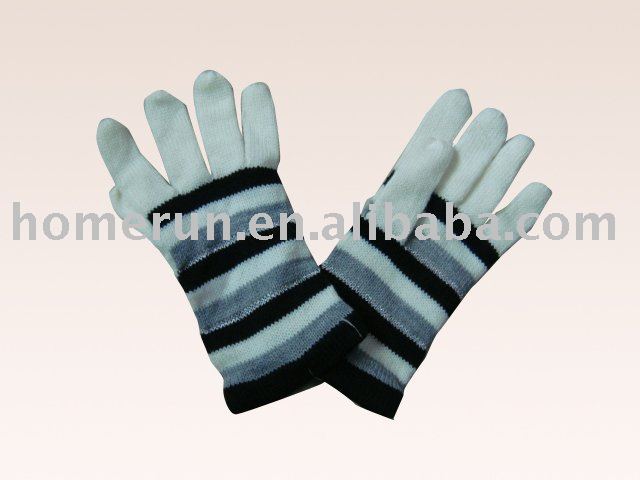 縞の手袋または冬の手袋か編まれた手袋または女性の手袋-ウール手袋、ミトン問屋・仕入れ・卸・卸売り