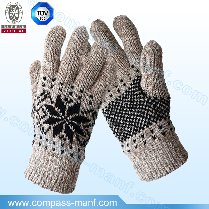 フリースライニングニット冬のウールの手袋-ウール手袋、ミトン問屋・仕入れ・卸・卸売り