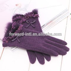 フルフィンガー紫カシミアの暖かい手袋-カシミヤ手袋、ミトン問屋・仕入れ・卸・卸売り