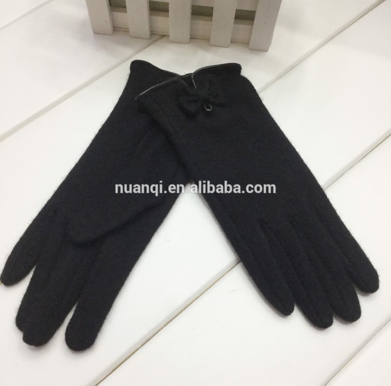 義烏の卸売2015黒女性のためのカシミヤの手袋ミトン-カシミヤ手袋、ミトン問屋・仕入れ・卸・卸売り