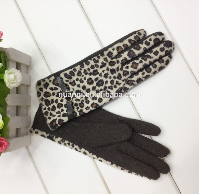 えび茶色のalibabaの卸売りフリルファッションの女性のドレス手袋2015カフ-カシミヤ手袋、ミトン問屋・仕入れ・卸・卸売り