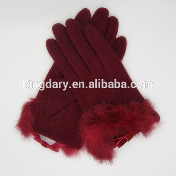 高品質赤色冬カシミヤグローブ-カシミヤ手袋、ミトン問屋・仕入れ・卸・卸売り